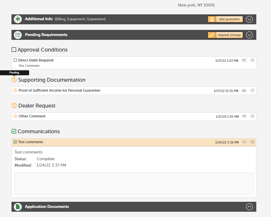 TimePayment’s Pending Requirements checklist guides you